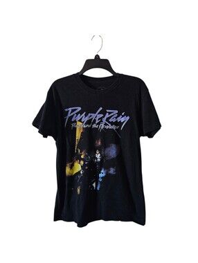 Prince Purple Rain T Shirt Mens Medium Black Official Prince Estate Graphic Tee